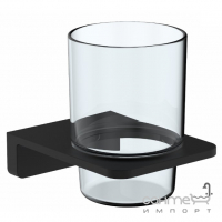 Подвесной стакан Volle Solo 2510.220104 de la noche матовый черный/прозрачное стекло