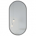 Овальное зеркало с LED-подсветкой Qtap Scorpio Black 500x900 QT14787001B