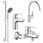 Набір змішувачів Grohe Quickfix Start Edge UA202501SK хром