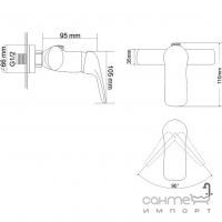 Смеситель для душа RJ Flora RBZ072-5 хром