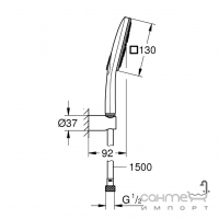 Душева система прихованого монтажу Grohe Quickfix Start Vitalio Comfort 250 UA25183007 хром