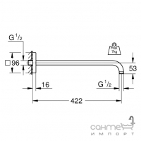 Душева система прихованого монтажу Grohe Quickfix Start Vitalio Comfort 250 UA25183007 хром