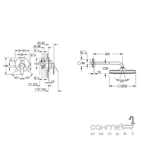 Душева система прихованого монтажу Grohe Quickfix Start Vitalio Comfort 250 UA25183007 хром