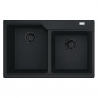Прямоугольная кухонная мойка на две чаши Franke Urban UBG 620-78 Black Edition 114.0699.237 матовая черная