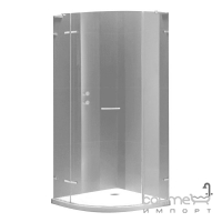 Напівкругла душова кабіна DiMarco Moretta 880x880x1950 DM04А003CH профіль хром/прозоре скло Easy Clean