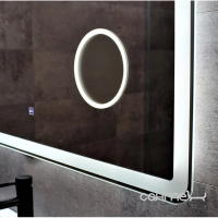 Смарт-зеркало с LED-подсветкой, часами и линзой Dusel DE-M3051 100x75