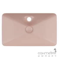 Прямоугольная раковина на столешницу DiMarco Moretta DM2F002MS матовая розовая