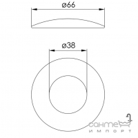 Круглая керамическая накладка на сифон для раковины DiMarco DM2F000MA матовая серая