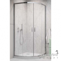 Асиметрична напівкругла душова кабіна Radaway Alienta E 800x1000x1900 + душовий піддон із сифоном Patmos R
