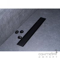 Лінійний душовий трап із гідрозатвором Pestan Confluo Primo Compact Line 450 Matte Black 13702522 матовий чорний