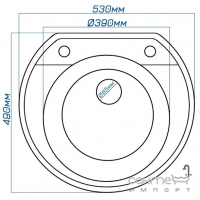 Кругла гранітна кухонна мийка Galati Janta кольори в асортименті