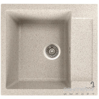 Прямокутна гранітна кухонна мийка на одну чашу з маленькою сушкою Galati Janta 52 кольори в асортименті