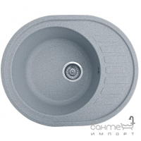 Овальна гранітна кухонна мийка на одну чашу з сушкою Galati Elagancia 62 кольори в асортименті
