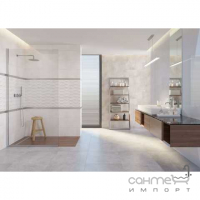 Настенная плитка декор под цемент Ceramika Color Portobello Soft Grey Rett 750x250