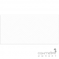 Настенная плитка моноколор Ceramika Color Oak White Chevron Rett 600x300 (шеврон)