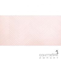 Настенная плитка моноколор Ceramika Color Perla Pink Chevron Rett 600x300