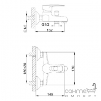 Змішувач для ванни Frap F30701-B хром