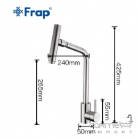 Смеситель для кухни Frap F44899 нержавеющая сталь