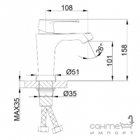 Смеситель для раковины Frap F1031 белый/хром