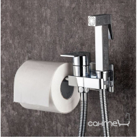 Гігієнічний душ із змішувачем та тримачем для туалетного паперу Frap F7512 хром