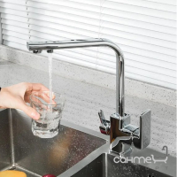 Змішувач для кухні з виливом для фільтрованої води Frap F4360 хром