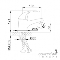 Смеситель для раковины Frap F1003 хром