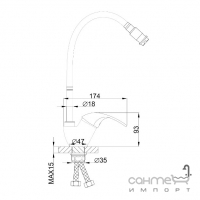 Смеситель для кухни с гибким изливом Frap F4303-1 хром