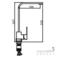 Смеситель для кухни Frap F41899-5 (H899) нержавеющая сталь