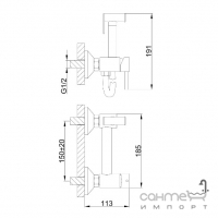 Гигиенический душ с смесителем Frap F7503 хром