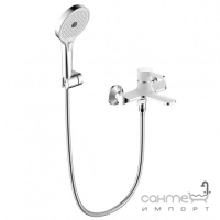 Змішувач для ванни з душовим гарнітуром Gappo G3203-8 білий/хром