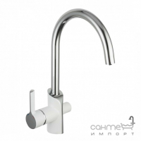 Змішувач для кухні з виливом для фільтрованої води Gappo G4303-8 білий/хром