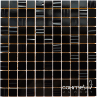 Керамическая мозаика моноколор Kotto Ceramica СМ 3001 С2 black/black str. 300х300х9 (25х25)