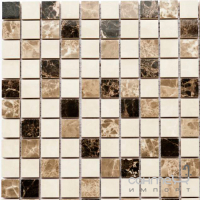 Керамическая мозаика под камень Kotto Ceramica СМ 3024 C3 brown/beige/white 300х300х9 (25х25)