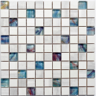 Керамічна мозаїка Kotto Ceramica СМ 3107 C3 laterizio griz/laterizio bianco/line glass 300х300х9 (25х25)