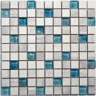 Керамічна мозаїка Kotto Ceramica СМ 3108 C3 laterizio griz/laterizio bianco/lgrunde glass 300х300х9 (25х25)
