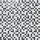 Стеклянная мозаика Kotto Ceramica GM 410009 C2 Black/White 300х300х4 (10х10)
