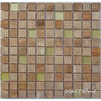 Керамічна мозаїка Kotto Ceramica СМ 3040 С2 Brown/Gold 300х300х9 (25х25)