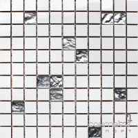Керамическая мозаика Kotto Ceramica CM 325128 С2 white/Mirror S7 300х300х8 (25х25)