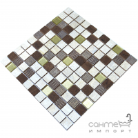 Керамическая мозаика Kotto Ceramica СМ 3042 С3 Beige/Eboni/Gold 300х300х9 (25х25)
