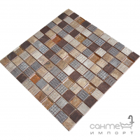 Керамічна мозаїка Kotto Ceramica СМ 3045 С3 Brown/Eboni/Beige Silver 300х300х9 (25х25)