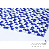 Стеклянная мозаика Kotto Ceramica GM 410006 C2 Cobalt d/White 300х300х4 (10х10)
