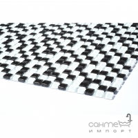 Скляна мозаїка Kotto Ceramica GM 410009 C2 Black/White 300х300х4 (10х10)