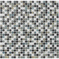 Скляна мозаїка Kotto Ceramica GMP 410001 C3 Print 40/Black/White 300х300х4 (10х10)