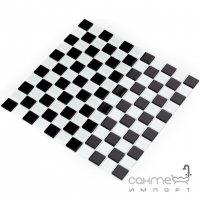 Стеклянная мозаика Kotto Ceramica GM 4002 CC black/white 300х300х4 (25х25)
