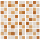 Стеклянная мозаика Kotto Ceramica GM 4016 C3 ochra d/beige m/beige w 300х300х4 (25х25)