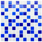 Скляна мозаїка Kotto Ceramica GM 4033 C3 cobalt d/cobalt m/white 300х300х4 (25х25)
