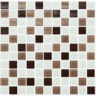 Стеклянная мозаика Kotto Ceramica GM 4035 C3 coffe m/coffe w/white 300х300х4 (25х25)