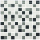 Стеклянная мозаика Kotto Ceramica GM 4043 C3 Steel d/Steel m/white 300х300х4 (25х25)
