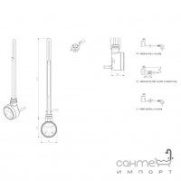 ТЕН для сушки для рушників Terma MOA 400W Chrome WEMOA04TCROU хром