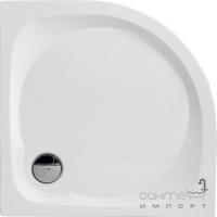 Напівкруглий душовий піддон без сифону Primera Basic 900x900 BAS2090 білий